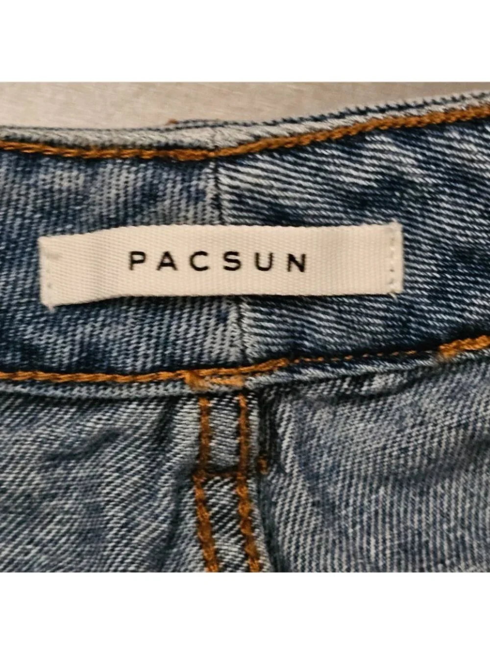 Pacsun Jean Shorts Womens 26 Blue Mom Short Distressed Cuffed Denim - Picture 6 of 9